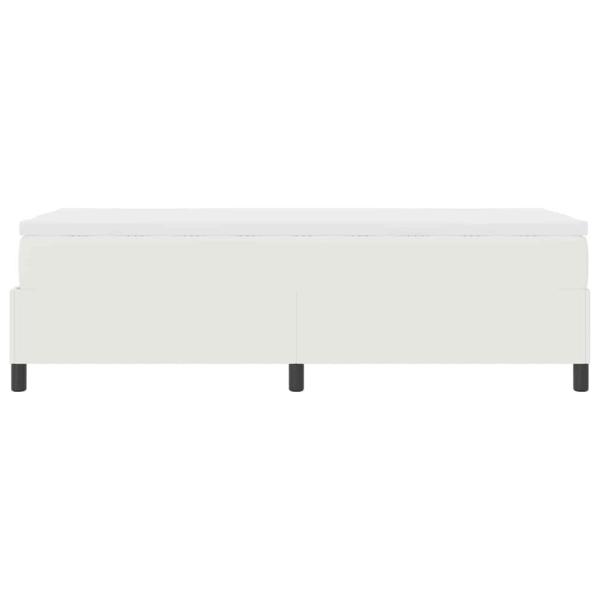 Boxspringbett mit Matratze Creme 90x200 cm Cord-Stoff