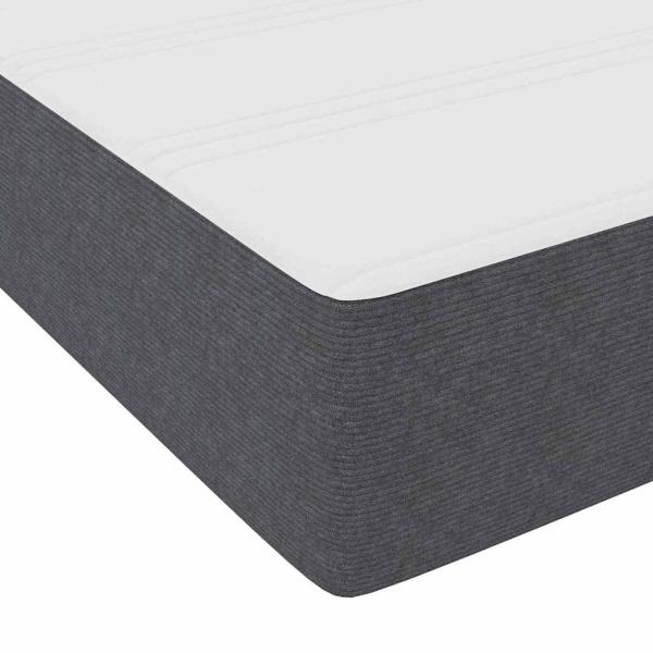 Boxspringbett mit Matratze Dunkelgrau 200x200 cm Cordstoff