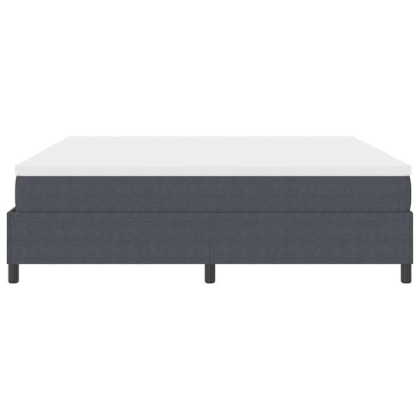 Boxspringbett mit Matratze Dunkelgrau 200x200 cm Cordstoff