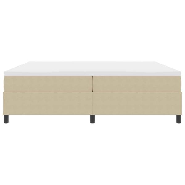 Boxspringbett mit Matratze Hellgrün Grau 200x200 cm Cordstoff