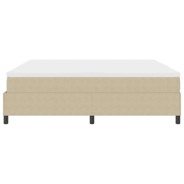 Boxspringbett mit Matratze Hellgrün Grau 200x200 cm Cordstoff