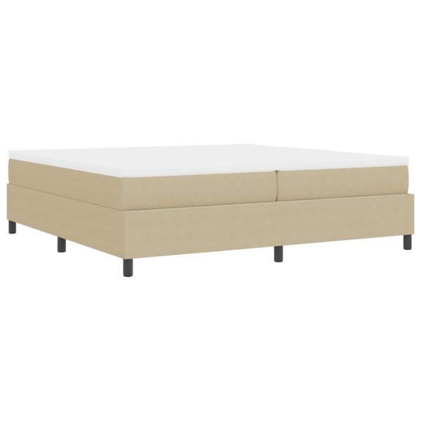 Boxspringbett mit Matratze Hellgrün Grau 200x200 cm Cordstoff