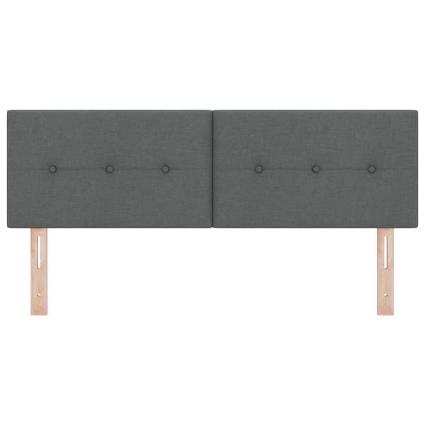 LED Kopfteil mit Knopfheftung Dunkelgrau 80 cm Stoff