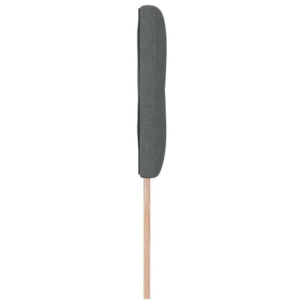 LED Kopfteil mit Knopfheftung Dunkelgrau 80 cm Stoff