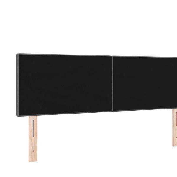 LED Kopfteil mit Knopfheftung Dunkelgrau 80 cm Stoff