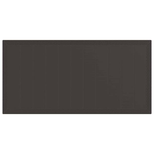 9-teiliges Garten Essset mit Kissen, braunes Poly-Rattan