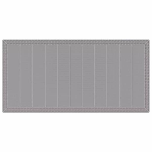 9-teilige Garten Essgruppe mit Kissen Hellgrau Poly Rattan