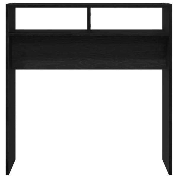 Schwarzer Eichen Konsolentisch - 78x30x80 cm - Aus Holzwerkstoff