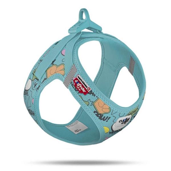 ARDEBO.de Curli Clasp Vest Geschirr LE25 Comic Turquoise 3XS