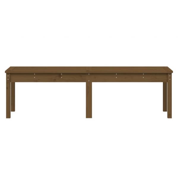 Gartenbank 2-Sitzer Honigbraun 159,5x44x45 cm Massivholz Kiefer