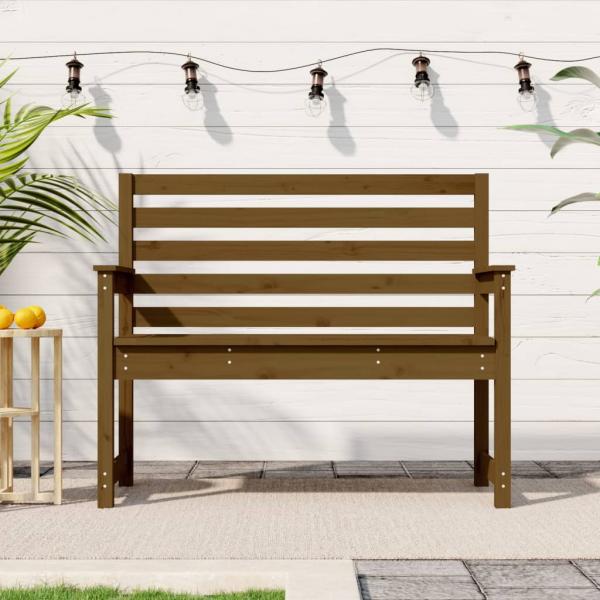 ARDEBO.de - Gartenbank Honigbraun 109x48x91,5 cm Massivholz Kiefer