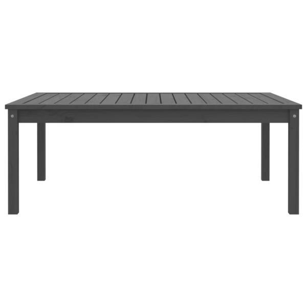 Gartentisch Grau 121x82,5x45 cm Massivholz Kiefer
