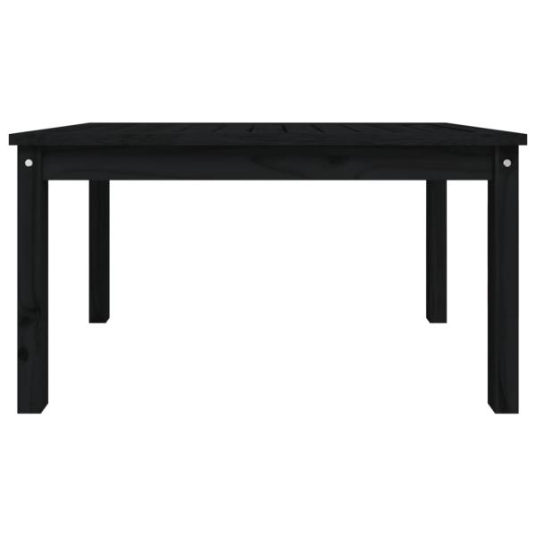 Gartentisch Schwarz 82,5x50,5x45 cm Massivholz Kiefer