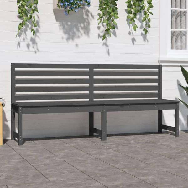 ARDEBO.de - Gartenbank Grau 201,5 cm Massivholz Kiefer