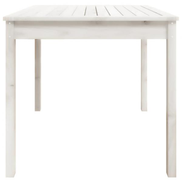 Gartentisch Weiß 82,5x82,5x76 cm Massivholz Kiefer