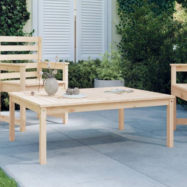 ARDEBO.de - Gartentisch 121x82,5x45 cm Massivholz Kiefer