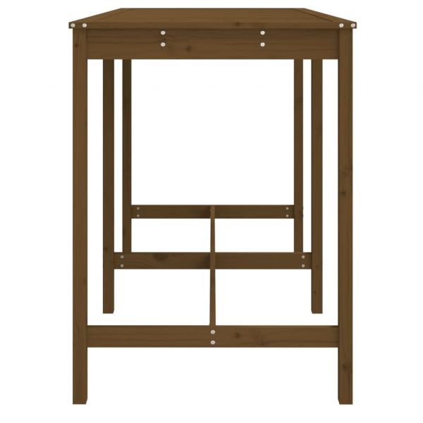 Gartentisch Honigbraun 159,5x82,5x110 cm Massivholz Kiefer