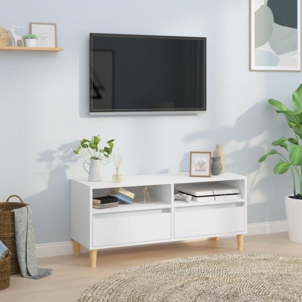 ARDEBO.de - TV-Schrank Weiß 100x34,5x44,5 cm Holzwerkstoff