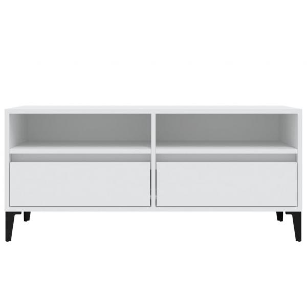 TV-Schrank Weiß 100x34,5x44,5 cm Holzwerkstoff
