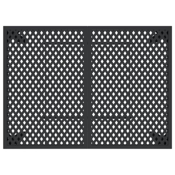 Gartentisch Anthrazit 110x80x72 cm Stahl