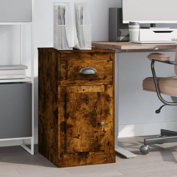 ARDEBO.de - Beistellschrank mit Schublade Räuchereiche 40x50x75 cm