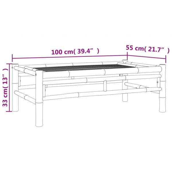 Garten-Couchtisch 100x55x33 cm Bambus