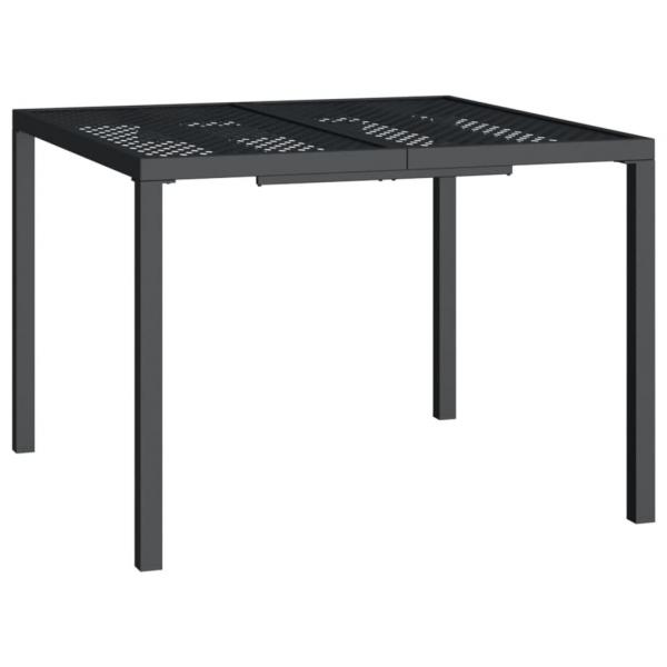 Gartentisch Anthrazit 100x100x72 cm Stahl
