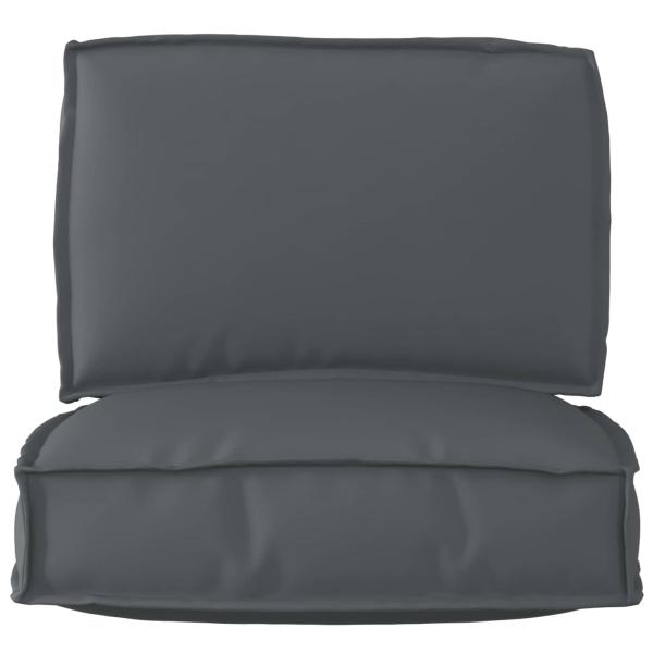 Palettenkissen-Set Set aus 2 Anthrazit Polyester Mittel