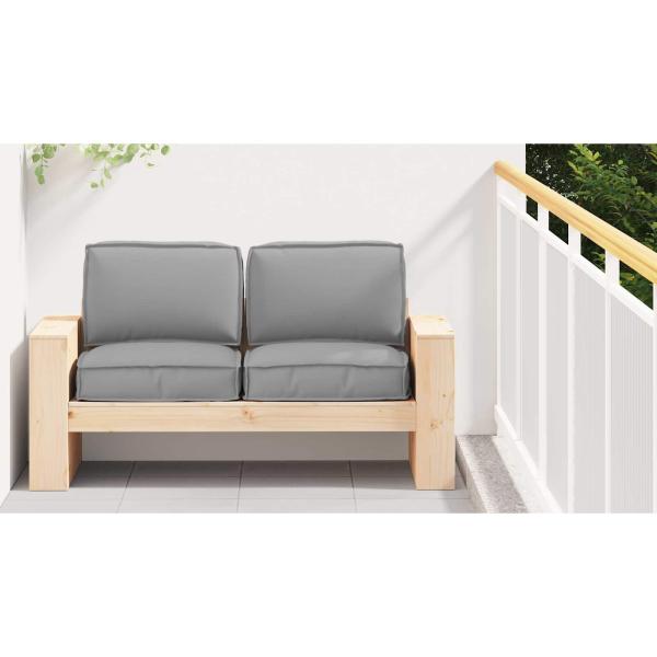 Pallet Kissen Set Set von 2 Grau Polyester Pallet Kissen