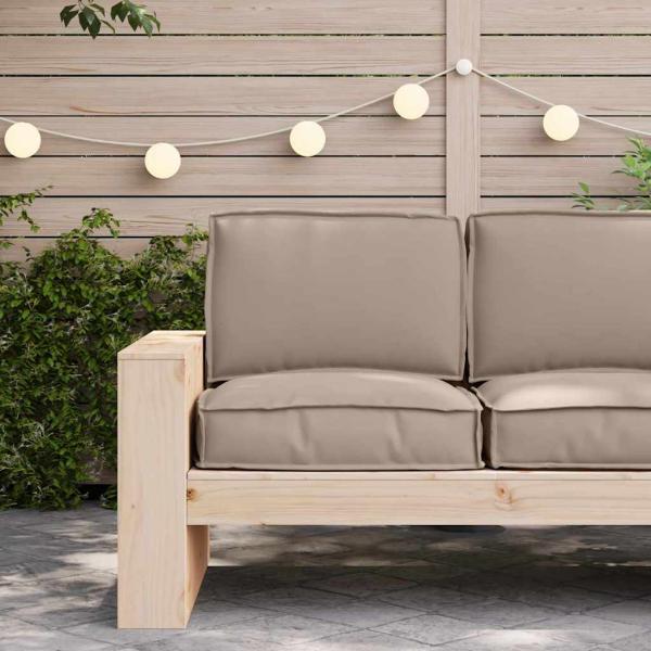 Pallet Kissen Set 2er Set Taupe Polyester Mischgewebe