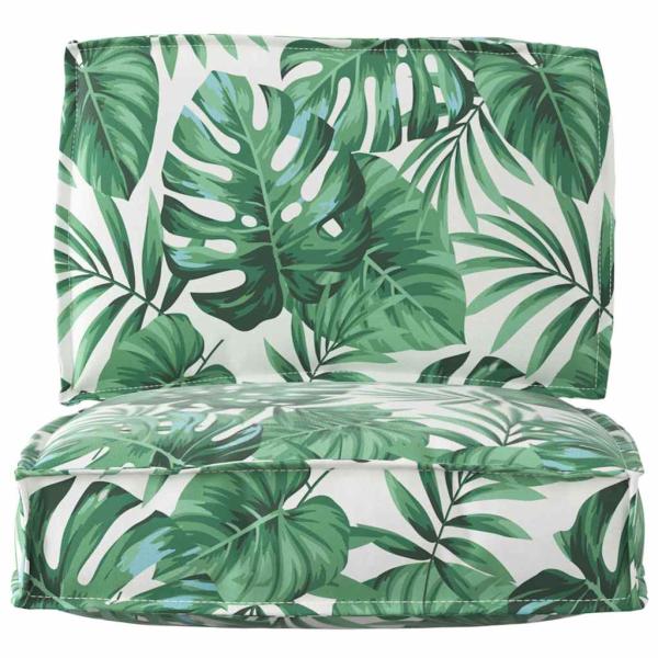 Palett Kissen Set Set von 2 Blattmuster Polyester