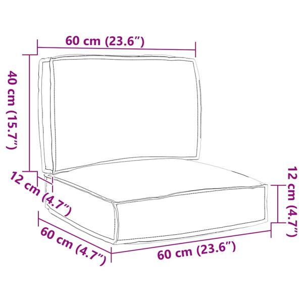 Palett Kissen Set Set von 2 Blattmuster Polyester