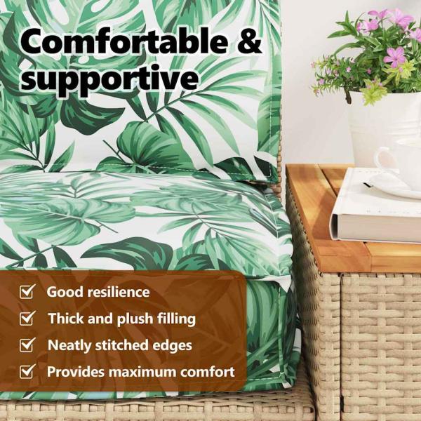 Palett Kissen Set Set von 2 Blattmuster Polyester