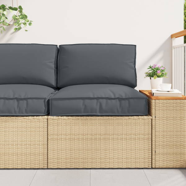 Pallet-Kissen-Set 2-teilig Anthrazit Polyester Wasserabweisend