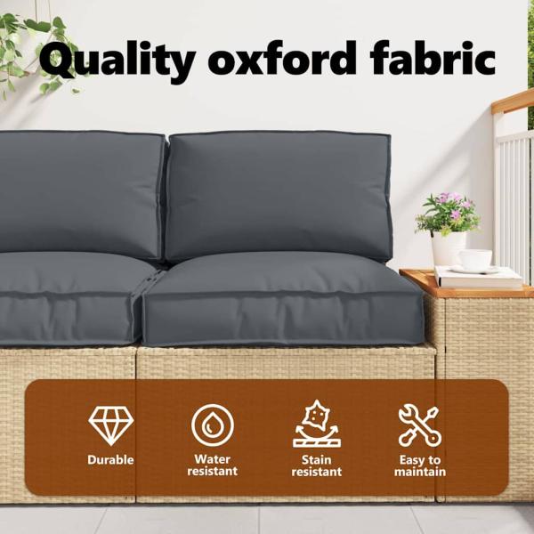 Pallet-Kissen-Set 2-teilig Anthrazit Polyester Wasserabweisend