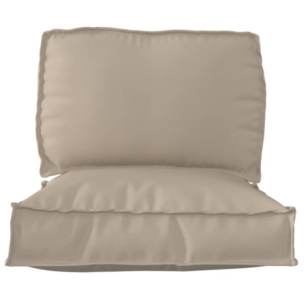 Palettenkissen Set 2-teilig Taupe Polyester Kissen Set