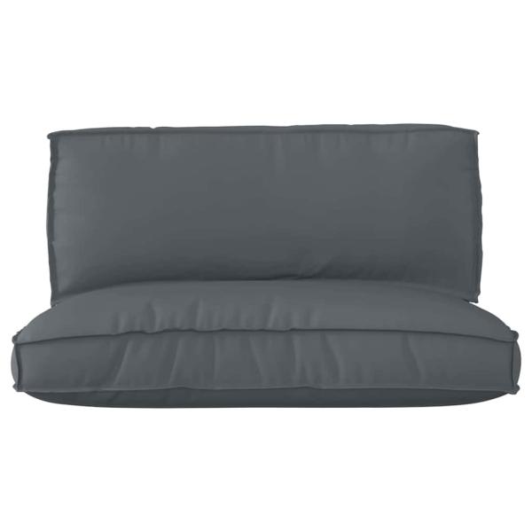 Palettkissen Set 2er Set Anthrazit Polyester Standard