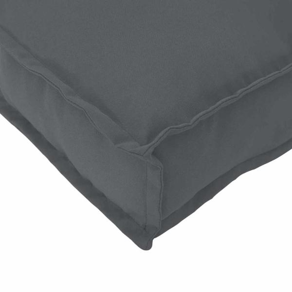 Palettkissen Set 2er Set Anthrazit Polyester Standard