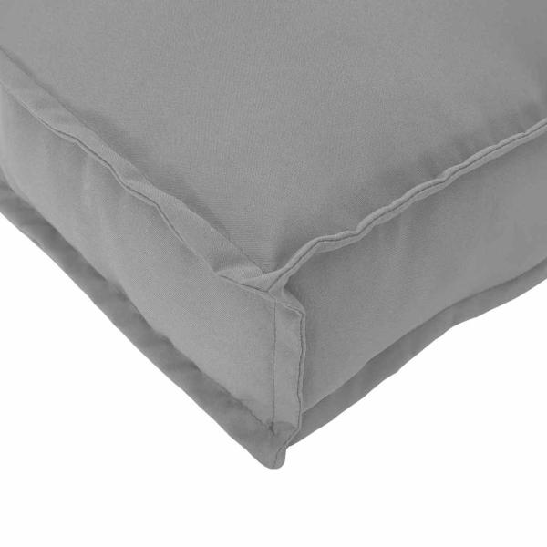 Palettenkissen-Set 2-teilig Grau Polyester Abnehmbare Bezüge