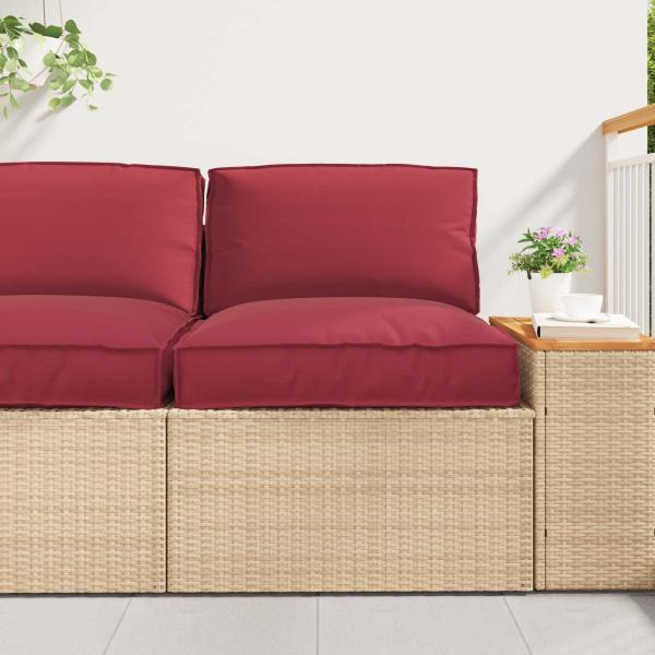 ARDEBO.de - Palletkissen Set Set von 2 Creme Baumwolle