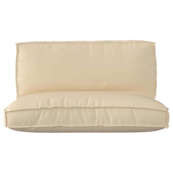 Palettkissen Set 2-teilig Beige Polyester Palettkissen