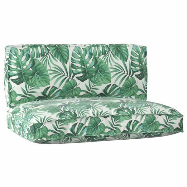 ARDEBO.de - Pallet Kissen Set 2-teilig Blattmuster Polyester