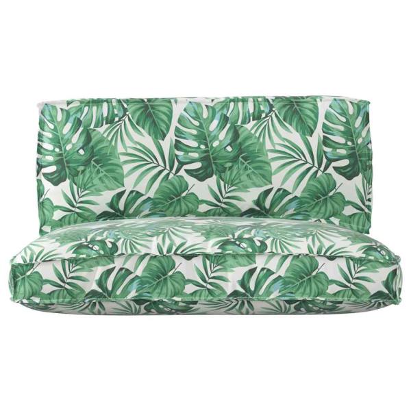 Pallet Kissen Set 2-teilig Blattmuster Polyester