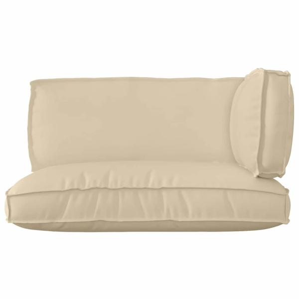 Pallet Kissen Set 3-teilig Beige Polyester Mittel