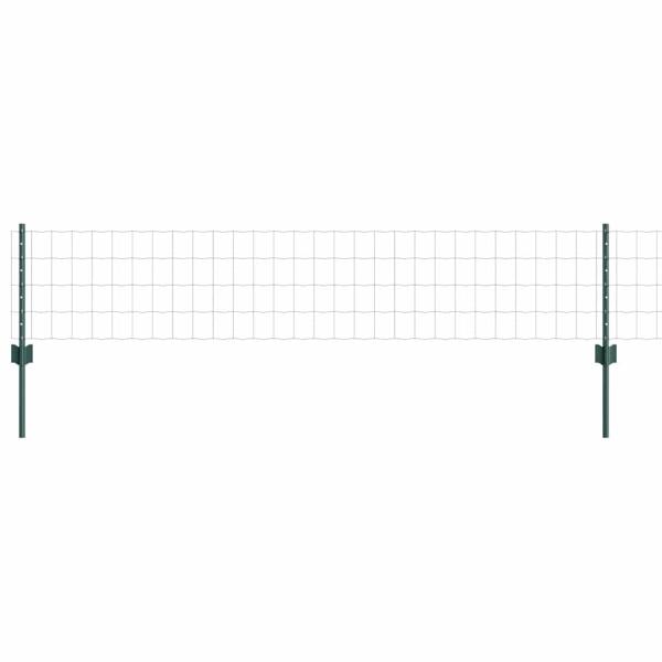 Euro-Zaunset Set aus 3 Grün Stahl 50 x 0,4 m Robust