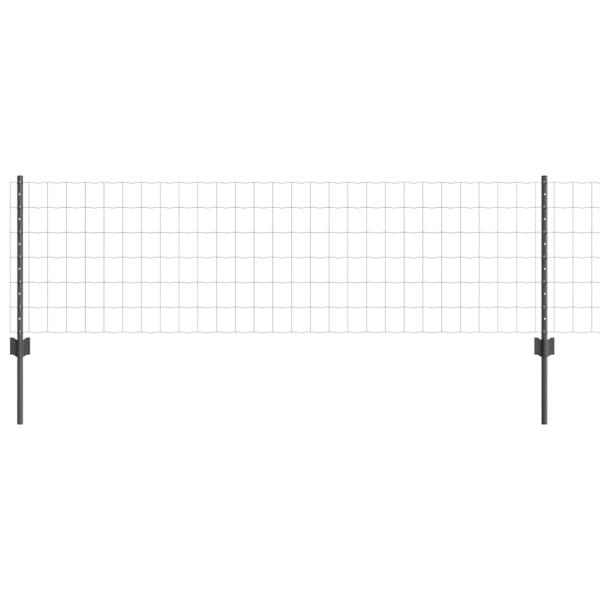 Gartenzaun Set 3-teilig Dunkelgrau Stahl Standard Langlebig