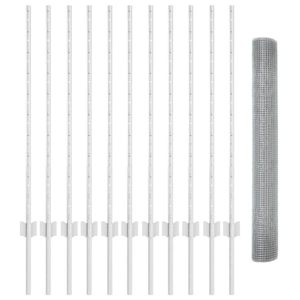 Gartenzaun Set Set aus 2 Verzinkter Stahl 25 m lang Langlebig