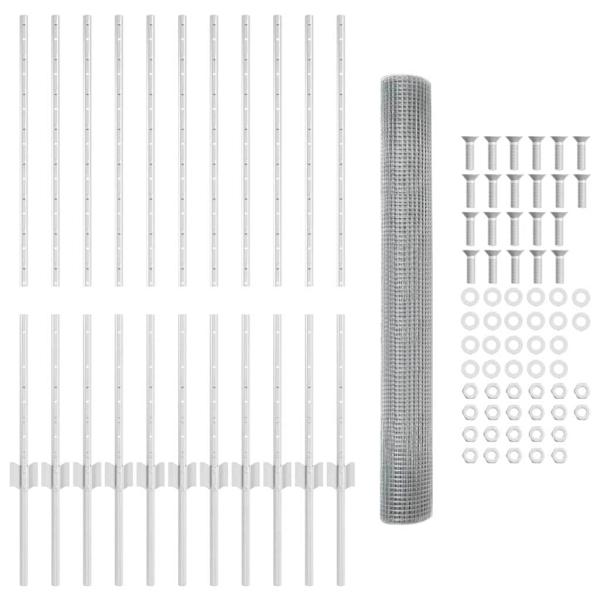 Gartenzaun Set Set aus 2 Verzinkter Stahl 25 m lang Langlebig