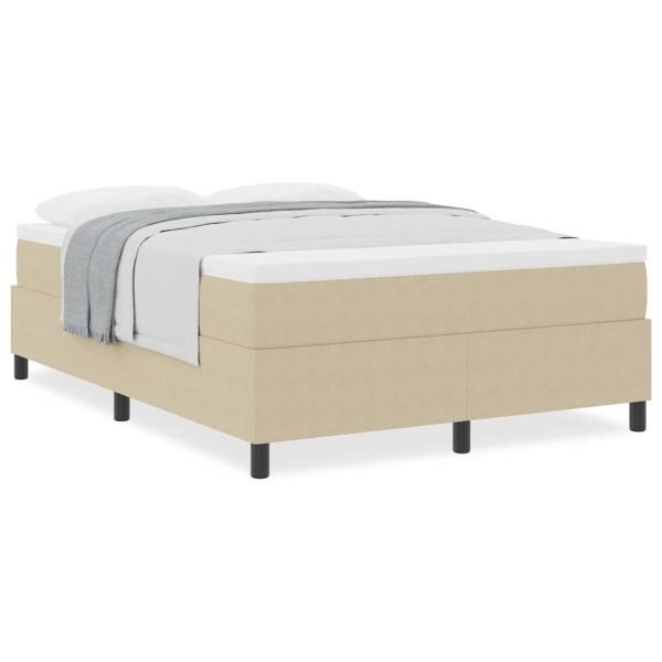 Boxspringbett mit Matratze Lichtgrün Grau 140x200 cm Cord-Stoff