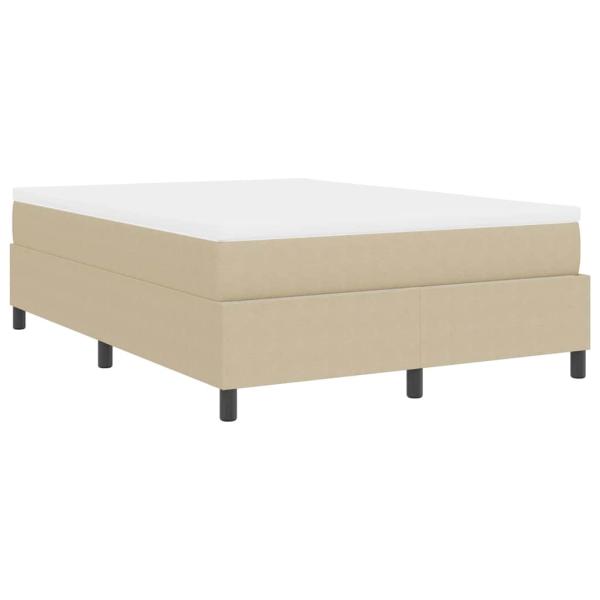 Boxspringbett mit Matratze Lichtgrün Grau 140x200 cm Cord-Stoff